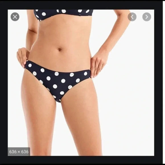J. Crew Dee Dot Surf Hipster Swim Bottom XXL - Picture 1 of 8
